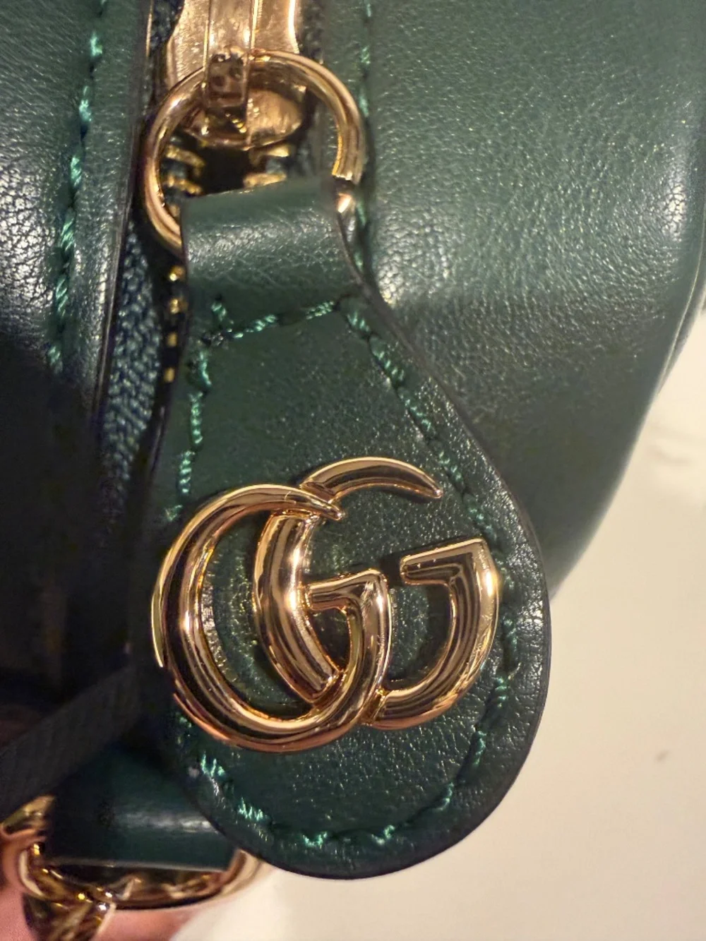 Green Chevron Camera Bag
